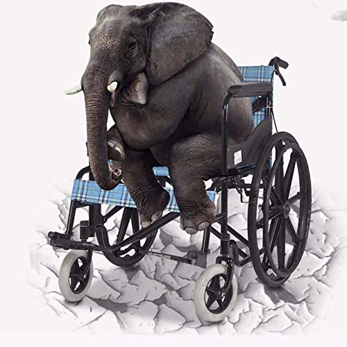 Extra-Wide Wheelchair, Heavy Duty Bariatric Wheelchair - Folding Transport Chair for Adults with Comfortable Full Arms and Swing-Away Footrests, 20" Wide Seat,418 Lbs Weight Capacity,Blue