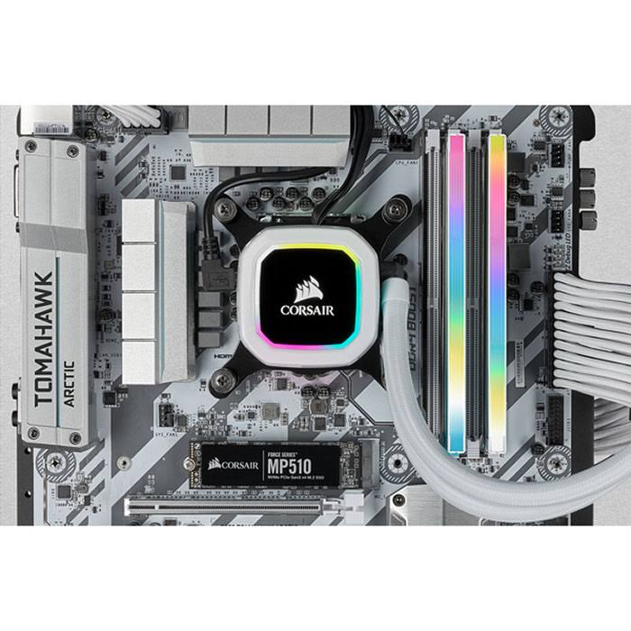 Corsair Vengeance RGB Pro SL 32GB (4x8GB) DDR4 DRAM 3200MHz C16 Memory Kit – White