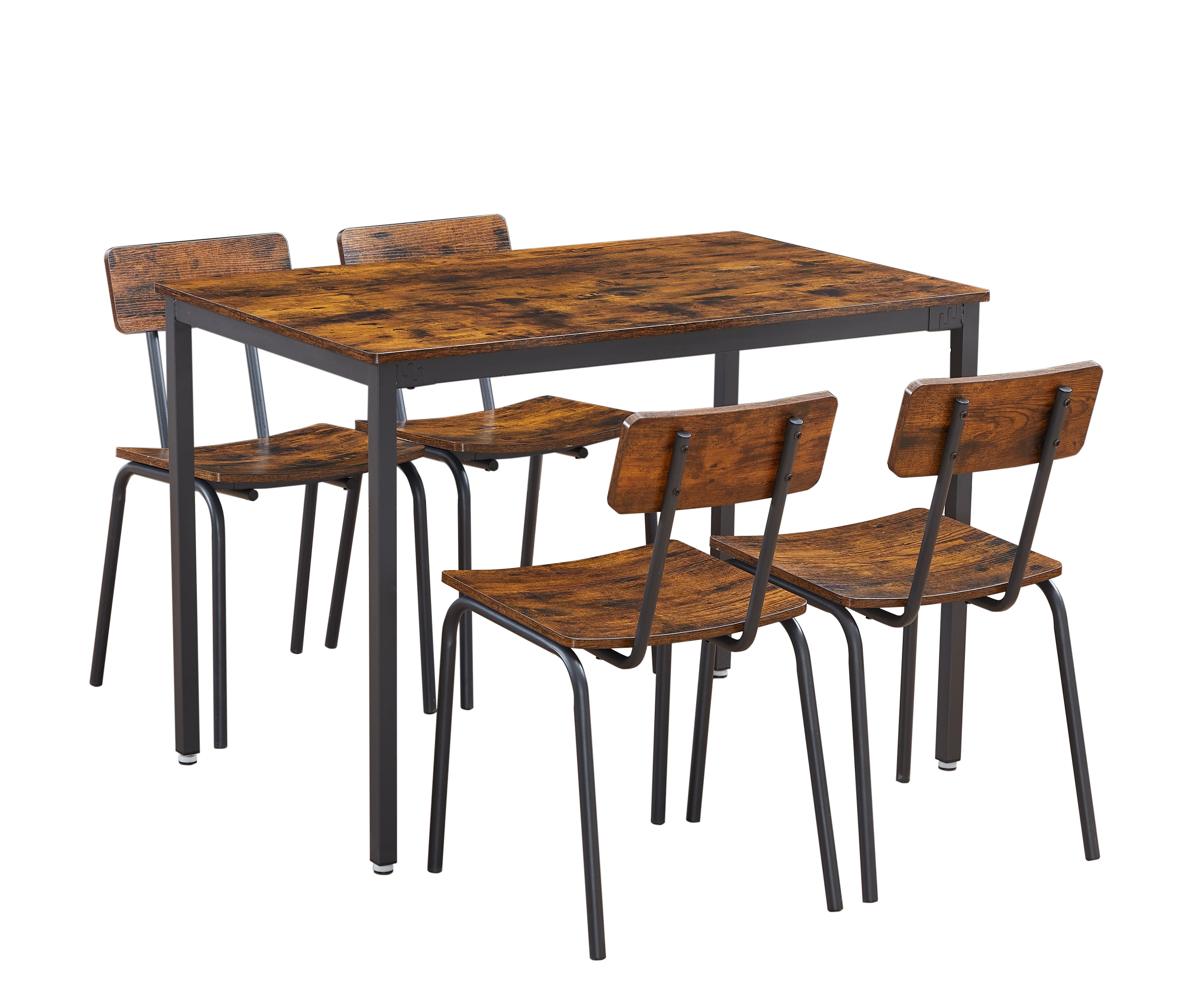 Modern Dining Table Set, 5 Piece Dining Set with 4 Chairs, Dinette Table and Chairs Set for Small Space, Kitchen Breakfast Table Set for 4, D9229