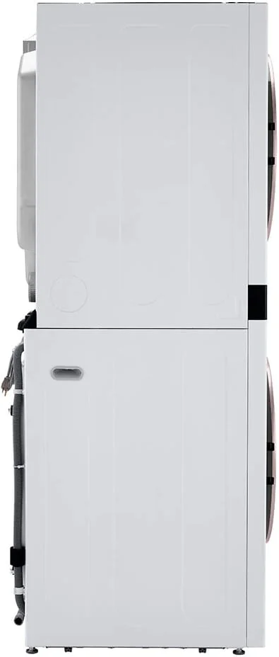 LG WKG101HWA Front Load White Stacked Unit with 4.5 cu. ft. Washer & 7.4 cu. ft. Dryer