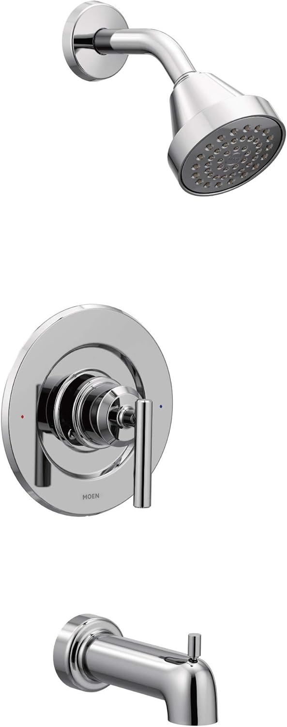Moen T2903EPBN Gibson Posi-Temp Pressure Balancing Eco-Performance Modern Tub and Shower Trim, Valve Required, Brushed Nickel