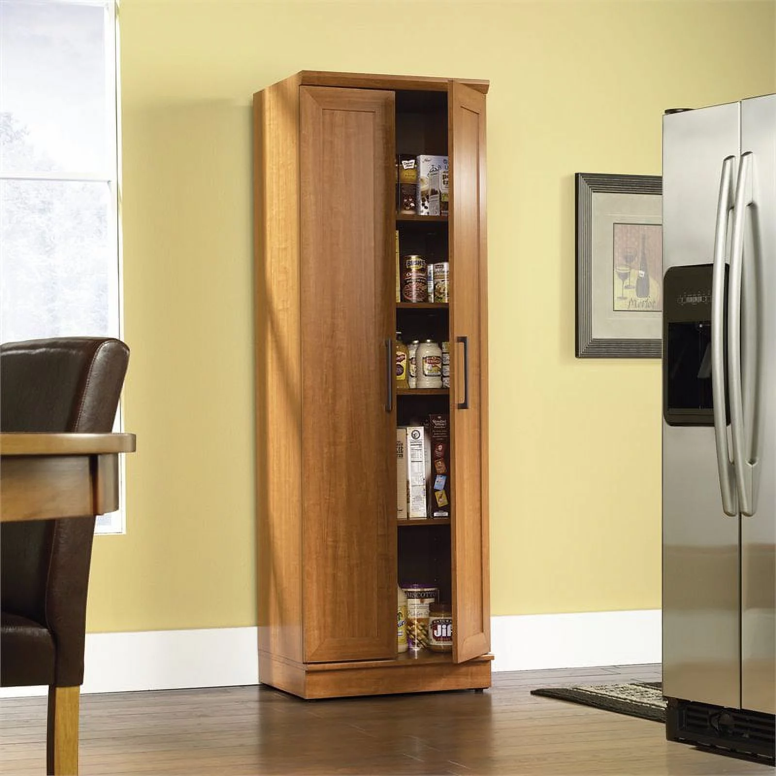 Sauder HomePlus 2-Door Storage Cabinet, Sienna Oak Finish