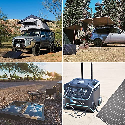 Renogy 220 watt Portable Solar Panel for Power Station, 12v Foldable Solar Panel for Camping RV of 23.5% Efficiency Mono Solar Module
