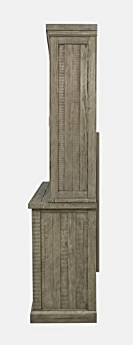 Jofran Telluride Rustic Distressed Pine 70" Four Drawer Sideboard Buffet Server, Server Only, Driftwood Grey