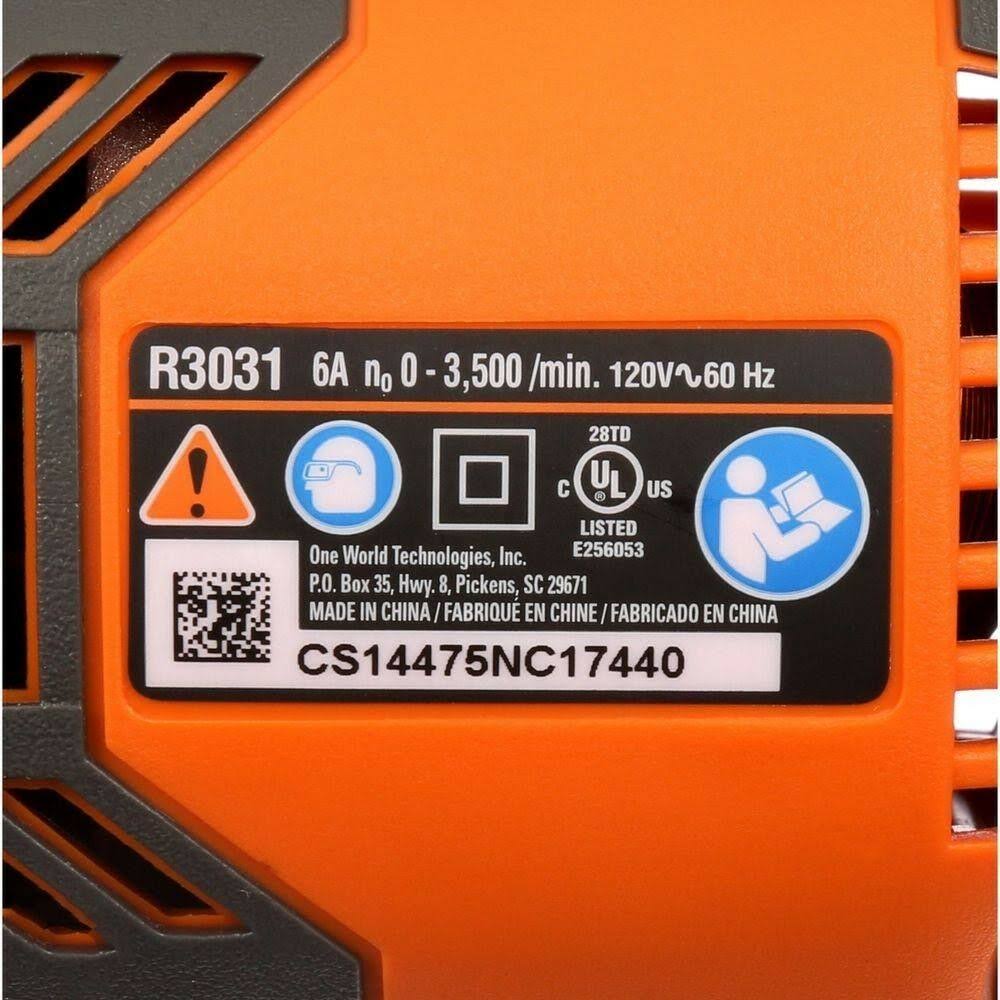 Ridgid 6-Amp Thru Cool One-Handed Orbital Reciprocating Saw Kit R3031