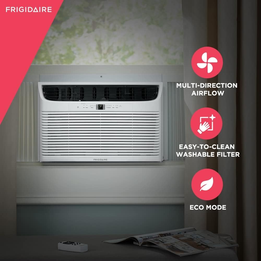 Frigidaire Window-Mounted Slider Casement Air Conditioner, 8,000 BTU, in White