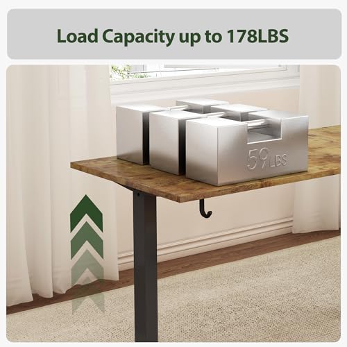 Agilestic L Shaped Electric Standing Desk with 2 Drawers, 63 Inch Ergonomic Adjustable Height Desk with Storage, Corner Desk Sit Stand up Computer Table for Work Office Home, Rustic Brown