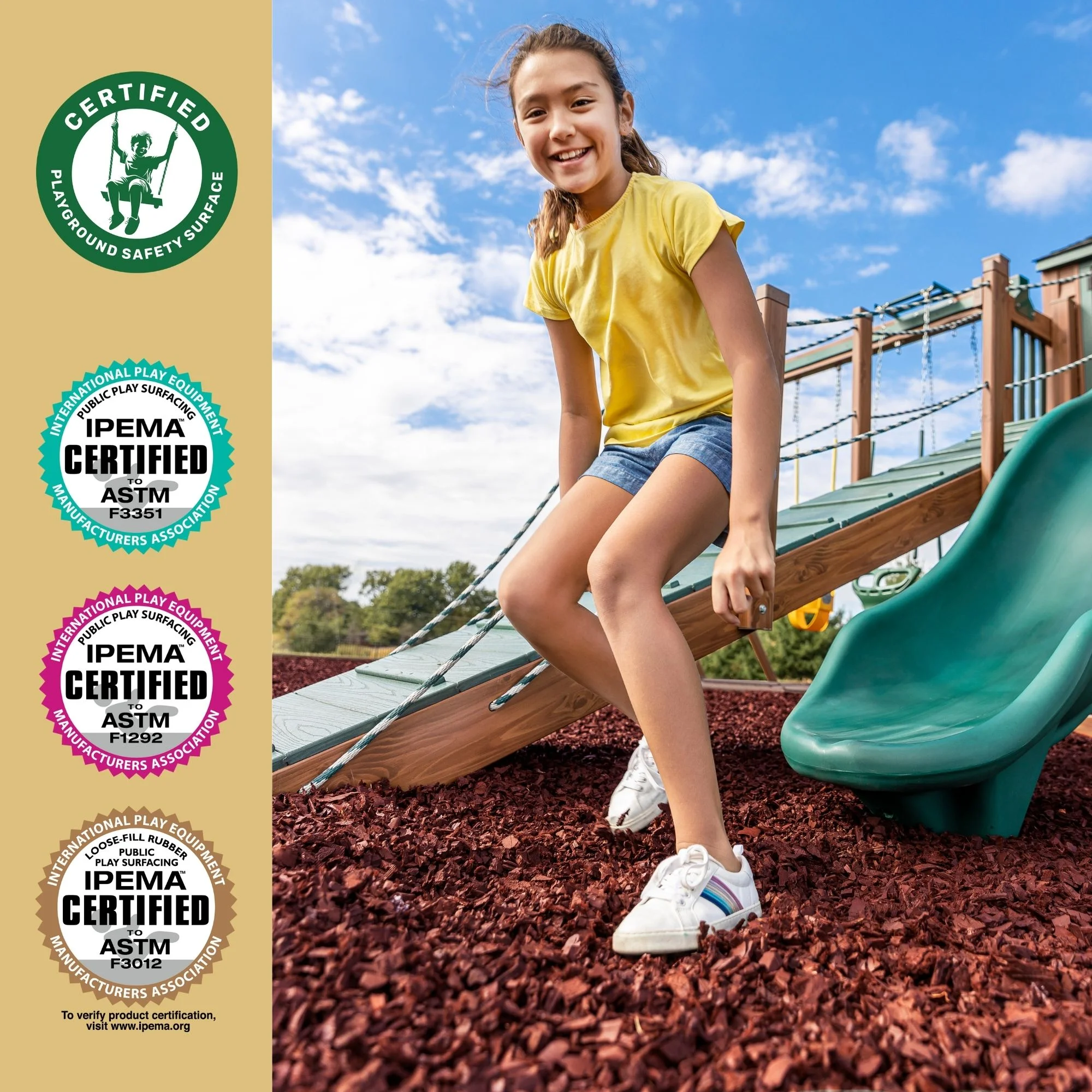 GroundSmart Red Rubber Mulch, 75 cu ft Super Sack