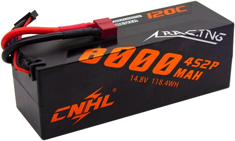 CNHL Racing Series 8000MAH 14.8V 4S 120C Lipo Battery with Deans Plug for RC Car,RC Airplane/Truck, RC Boat Multi-Motor Hobby DIY Parts R