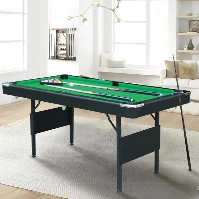 SEGMART Billiards Table - Portable Pool Table - Includes Full Set of Balls, 2 Cue Sticks, Chalk, and Felt Brush， Green - Curated Treasures Market