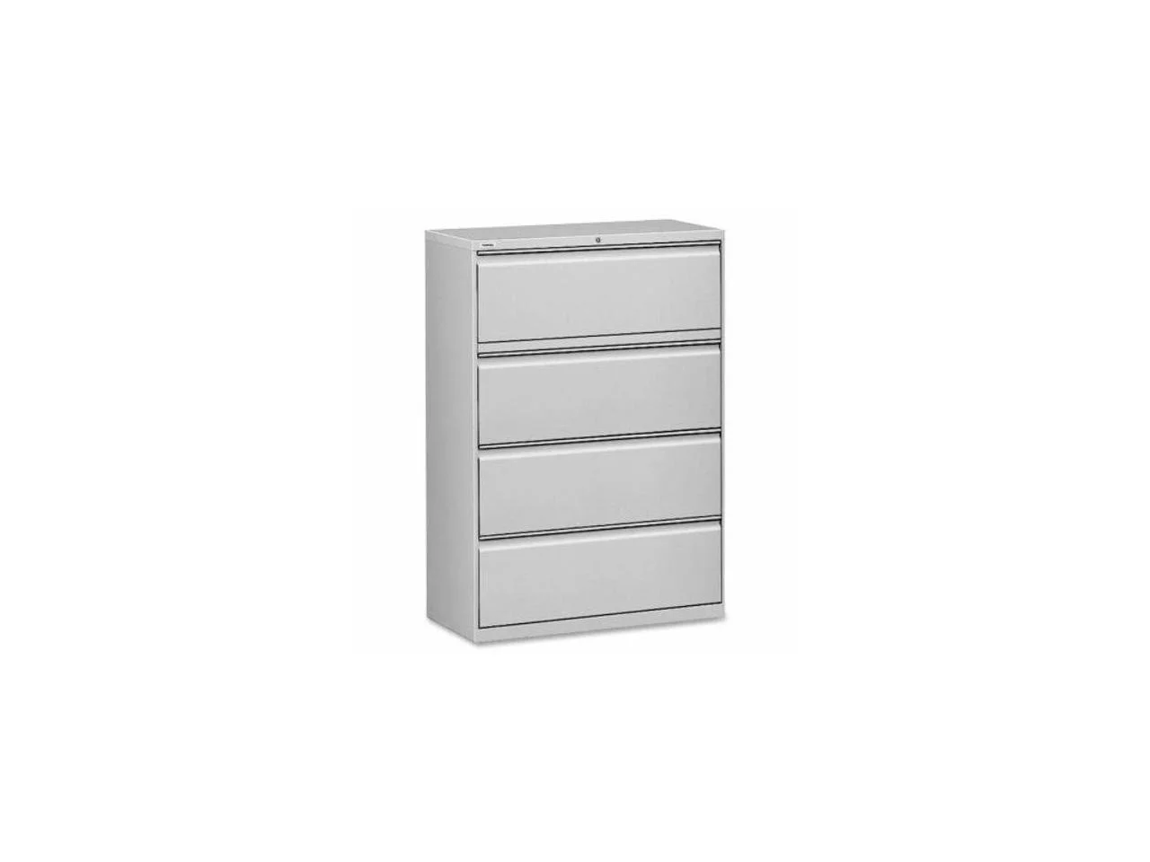 Lorell Lateral File 4-Drawer 42"x18-5/8"x52-1/2" Lt Gray 60436