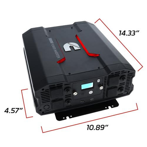 Cummins 5000 Watts Inverter Modified Sine Wave Truck Inverter 12 Volts to 110 Volts Four AC Outlets Two USB Ports (Plus Cable Kit)- CMN5000W - Inverters for Vehicles, Van Life, Camping