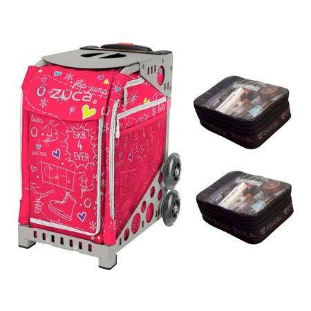 Zuca Sport Bag - Pink Sk8 with Gift 2 Small Utility Pouch, Gray