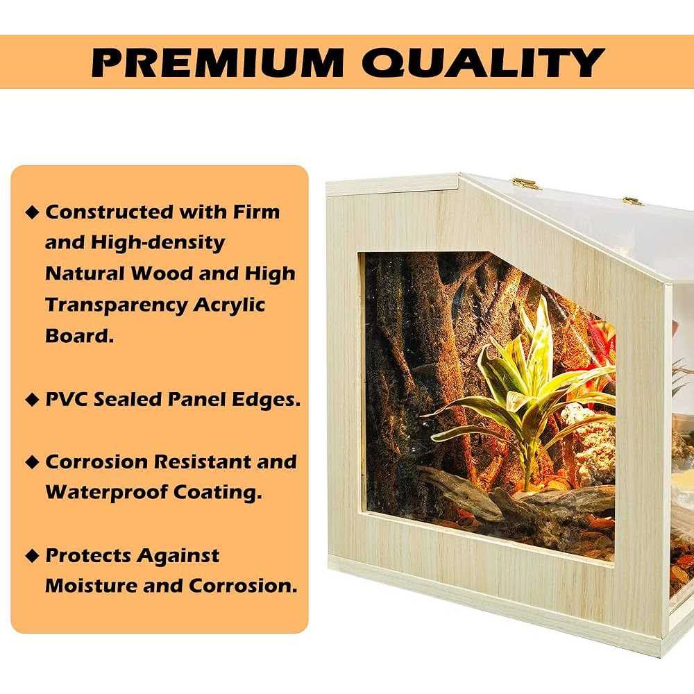 Prolee 21 Gallon to 68 Gallon Reptile Terrarium Tank Tank Bearded Dragon Tank with Roof Door - Pet Supplies online store