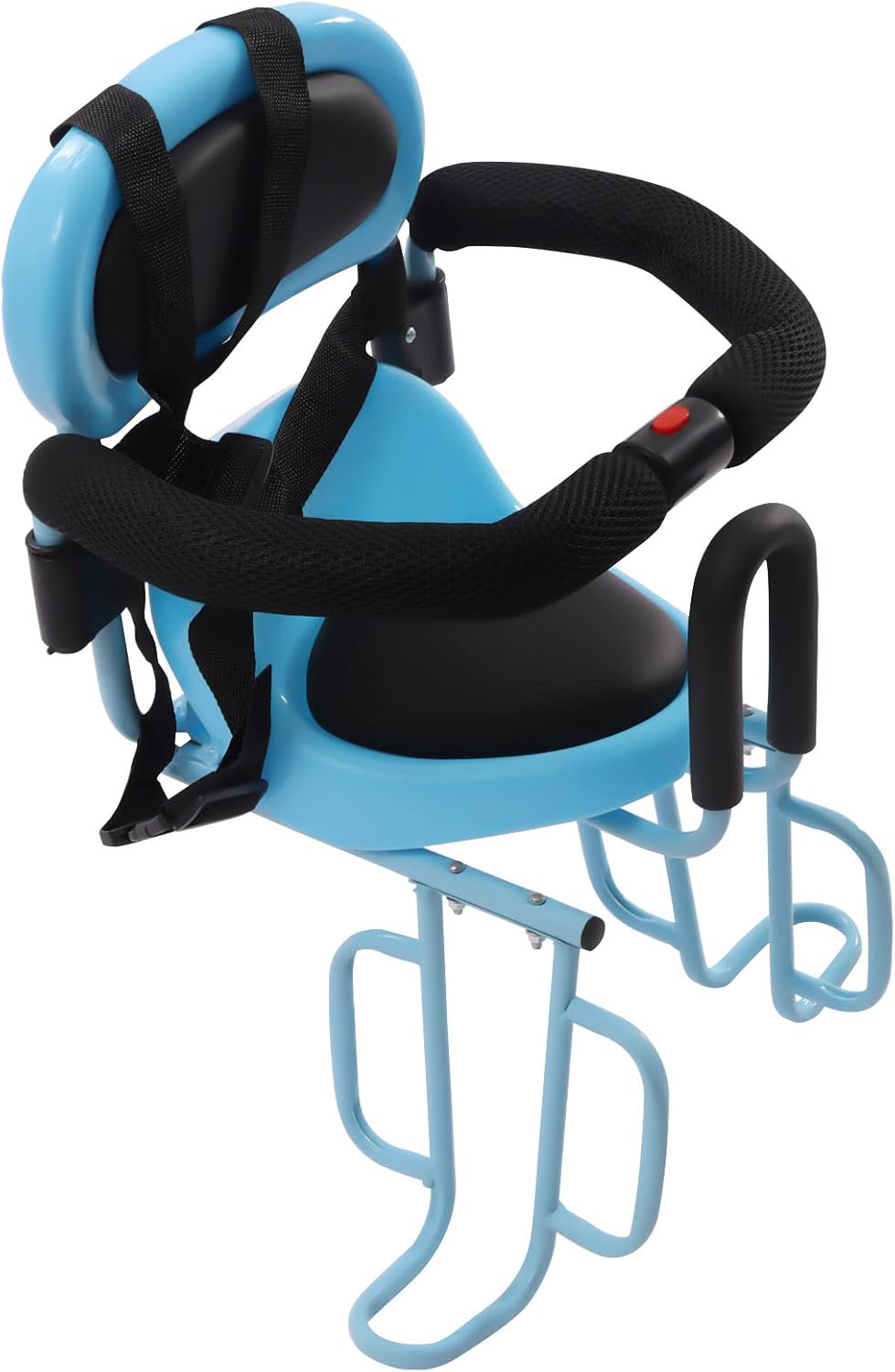 Rear Mounted Child Bike Seat Replacement Kids Bicycle Rear Seat Chair with Guardrail, Baby Child Kids Bicycle Bike Carrier MTB Road Bike Safety Bicycle Seat Bike Rear Kids Saddle with Foot Pedal
