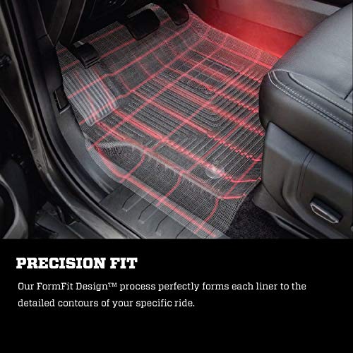 Husky Liners | Weatherbeater | Fits 2019 - 2022 Ford Ranger SuperCrew Cab | Front & 2nd Seat Floor Liners - Black, 3 pc. | 94101