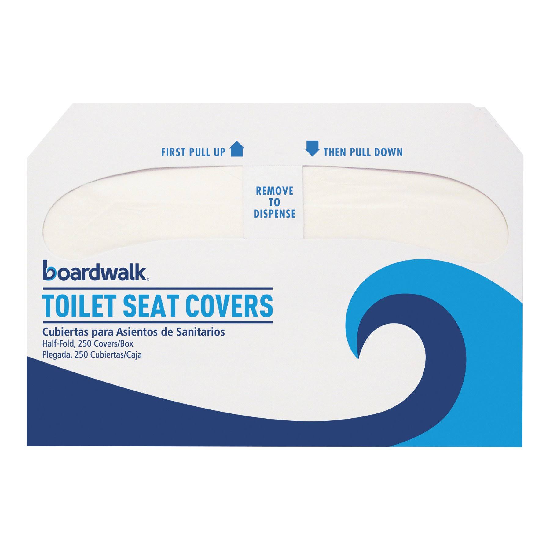 Boardwalk Premium Half-Fold Toilet Seat Covers, 250 Covers/Sleeve, 20 sleeves/CA