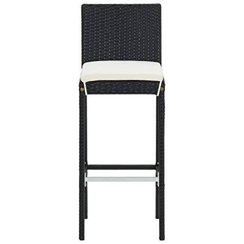 3 Piece Patio Bar Set, Back Patio Furniture Outdoor Furniture Table and Chairs Set Out Door Furniture Patio Conversation Set Suitable for Outdoor Apartments Resorts Patio, with Cushions Gray