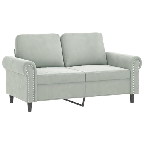 Sofas & Couches 2 Piece Sofa Set with Pillows Light Gray Velvet,Choose from a Range of Sizes to Suit Your Space: a Compact 2seater or a Spacious 3seater. Living Room Furniture