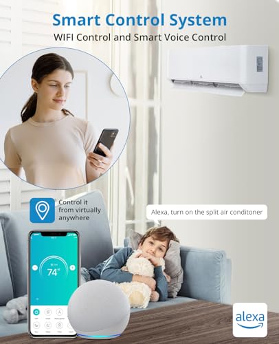Split Air Conditioner Split AC/Heating System, 23 SEER Split-System Air Conditioner Inverter Wall Mount Ductless Split A/C