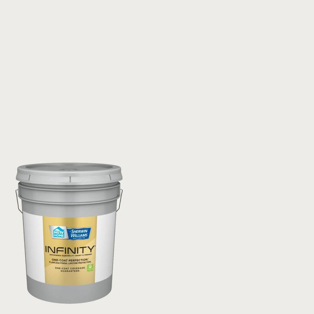 HGTV Home by Sherwin-Williams Infinity Satin Pure White Hgsw4006 Interior Paint (5-Gallon) | HGSW4006-606922