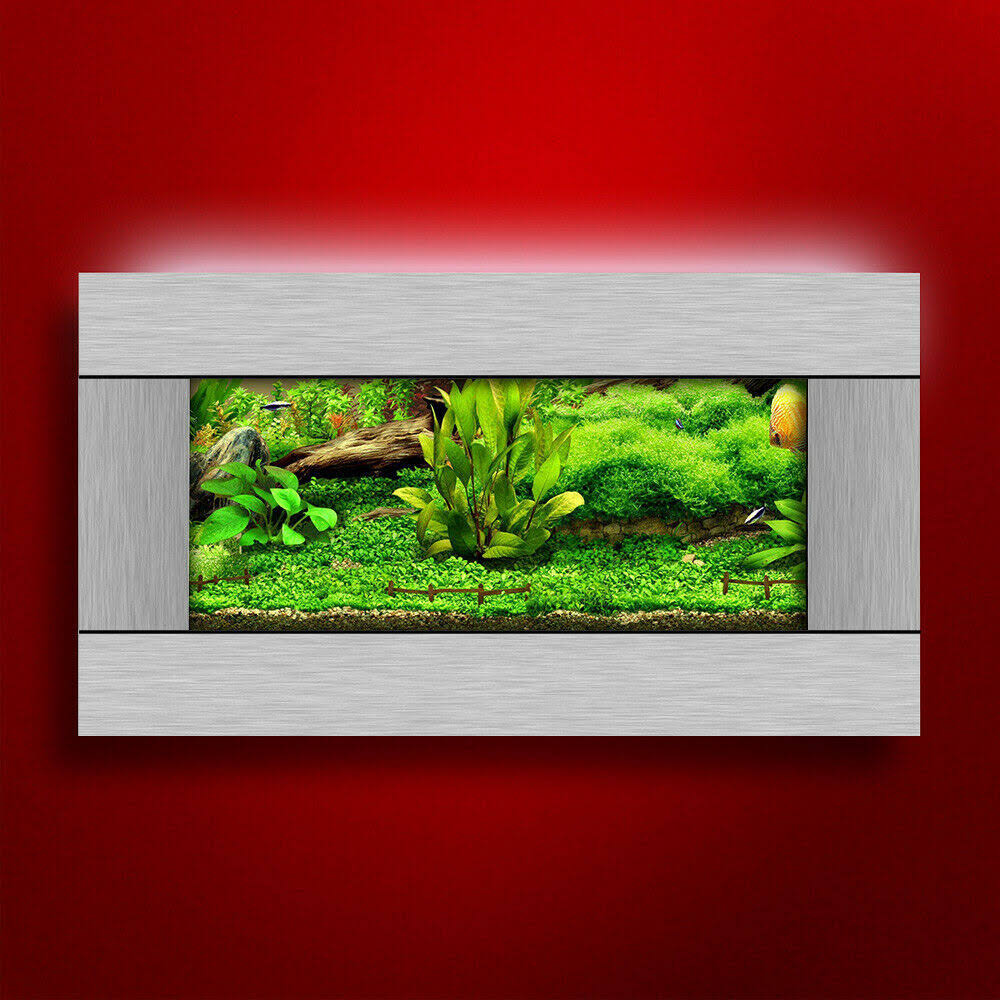 Aussie Aquariums 2.0 Wall Mounted Aquarium - View (Brushed Silver)