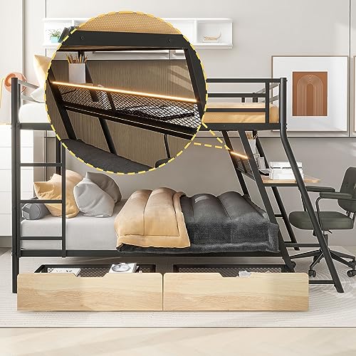 Twin Size Wood Low Loft Bed with Ladder Can Be Placed On The Left or Right,Bed Frame W/Slats Support,for Bedroom,Apartment,Guest Room,White