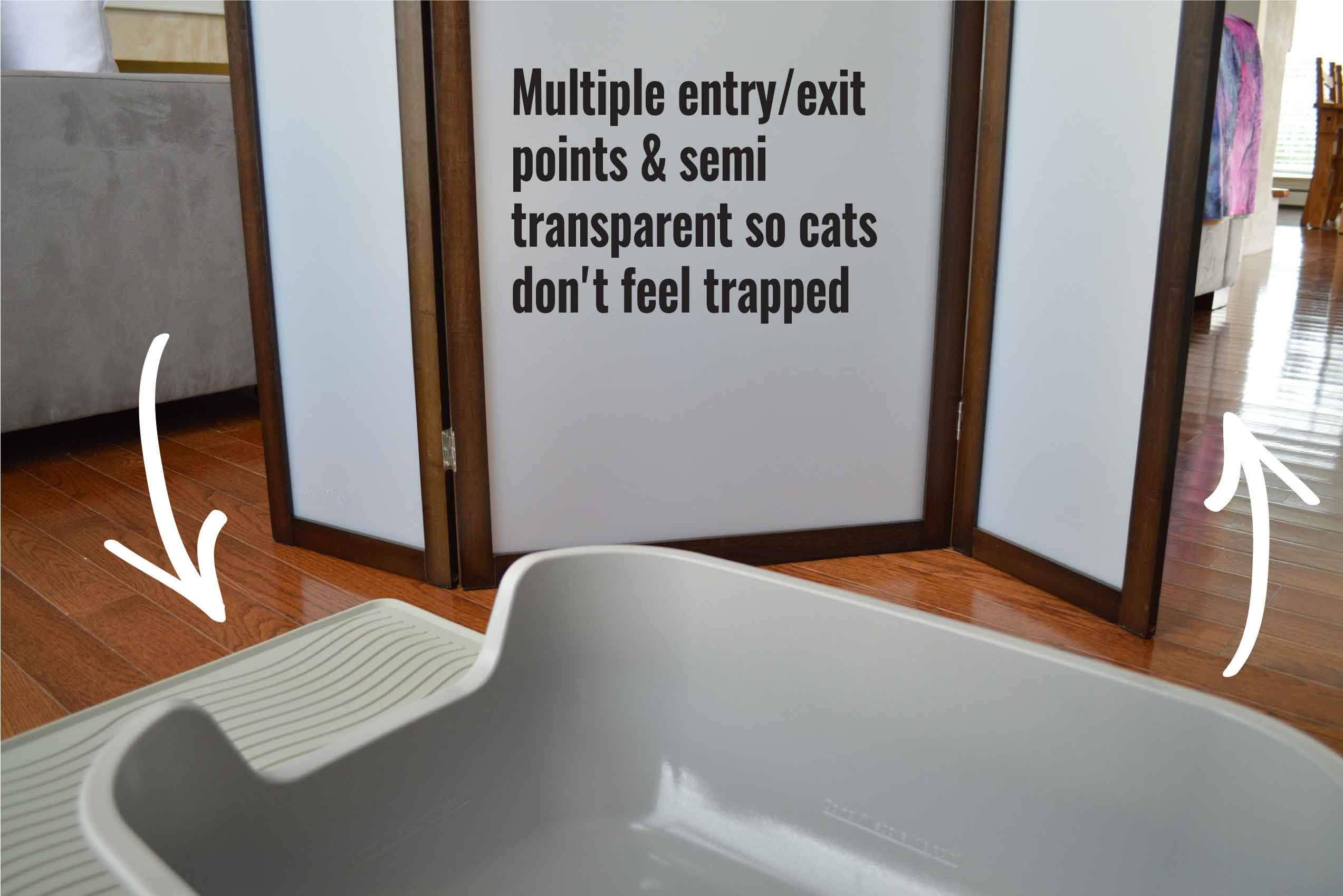 PetFusion ModestCat Litter Box Privacy Screen Cloud White