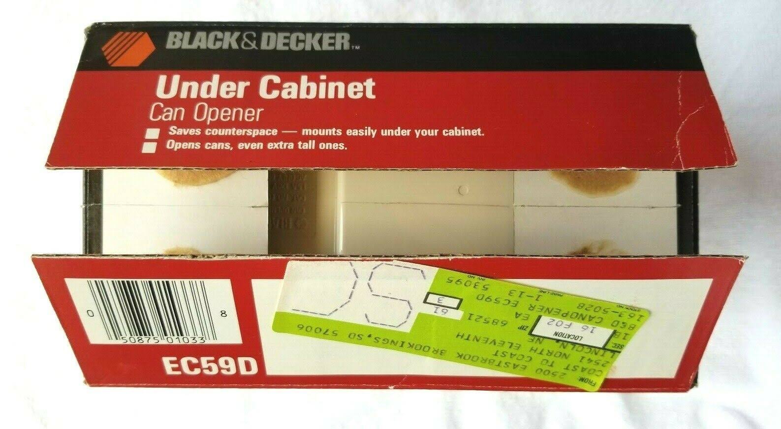 Black u0026 Decker Spacemaker Under Cabinet Electric Can Opener EC59D