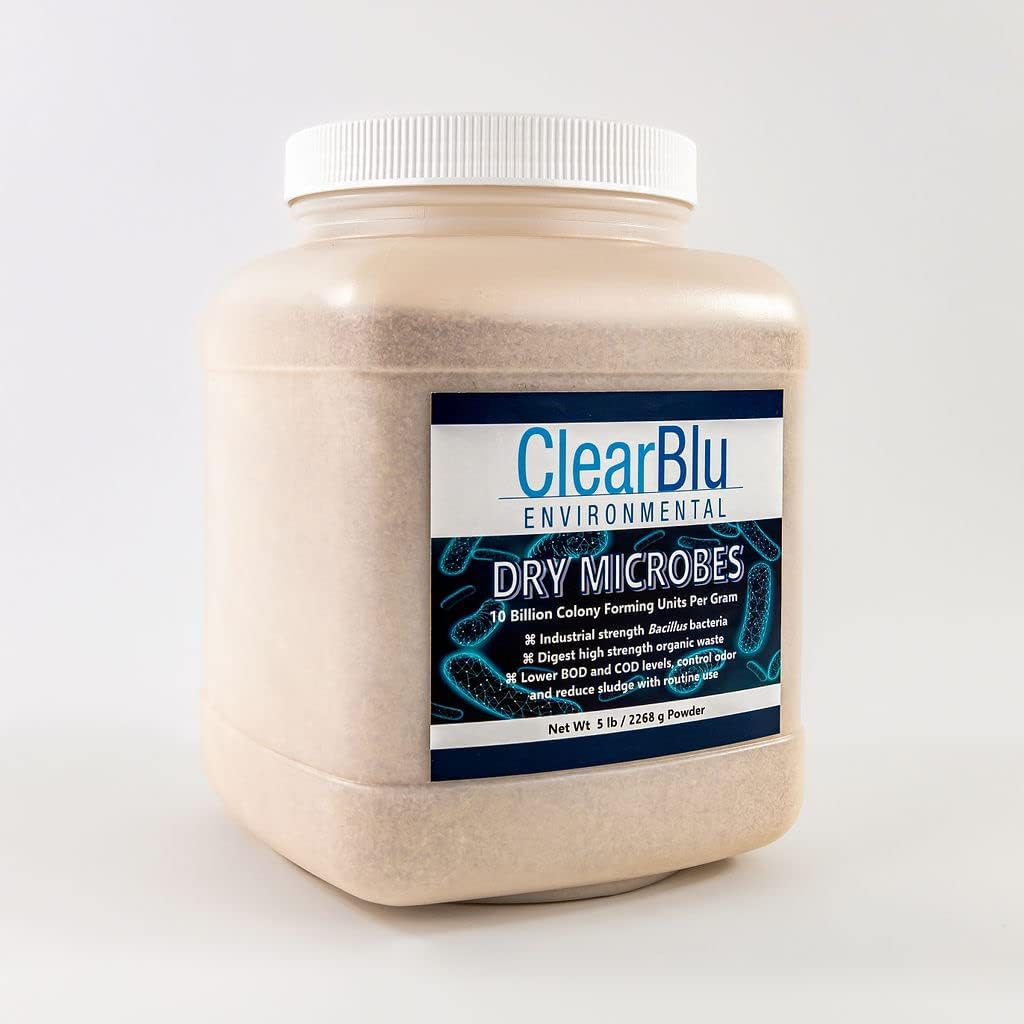 5 Lb Dry Microbes 10 Billion CFU Industrial Strength Bacteria Digesting Waste in Septic Systems, Grease Traps, Treatment Systems, and Ponds