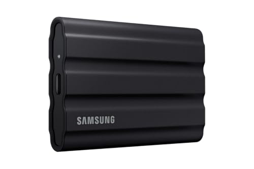 Samsung Portable SSD T7 Shield, 1TB, USB 3.2 Gen.2, 1050MB/s Read, 1000MB/s Write, Robust External Hard Drive Outdoor for Mac, PC and Smartphone, Black, MU-PE1T0S/EU