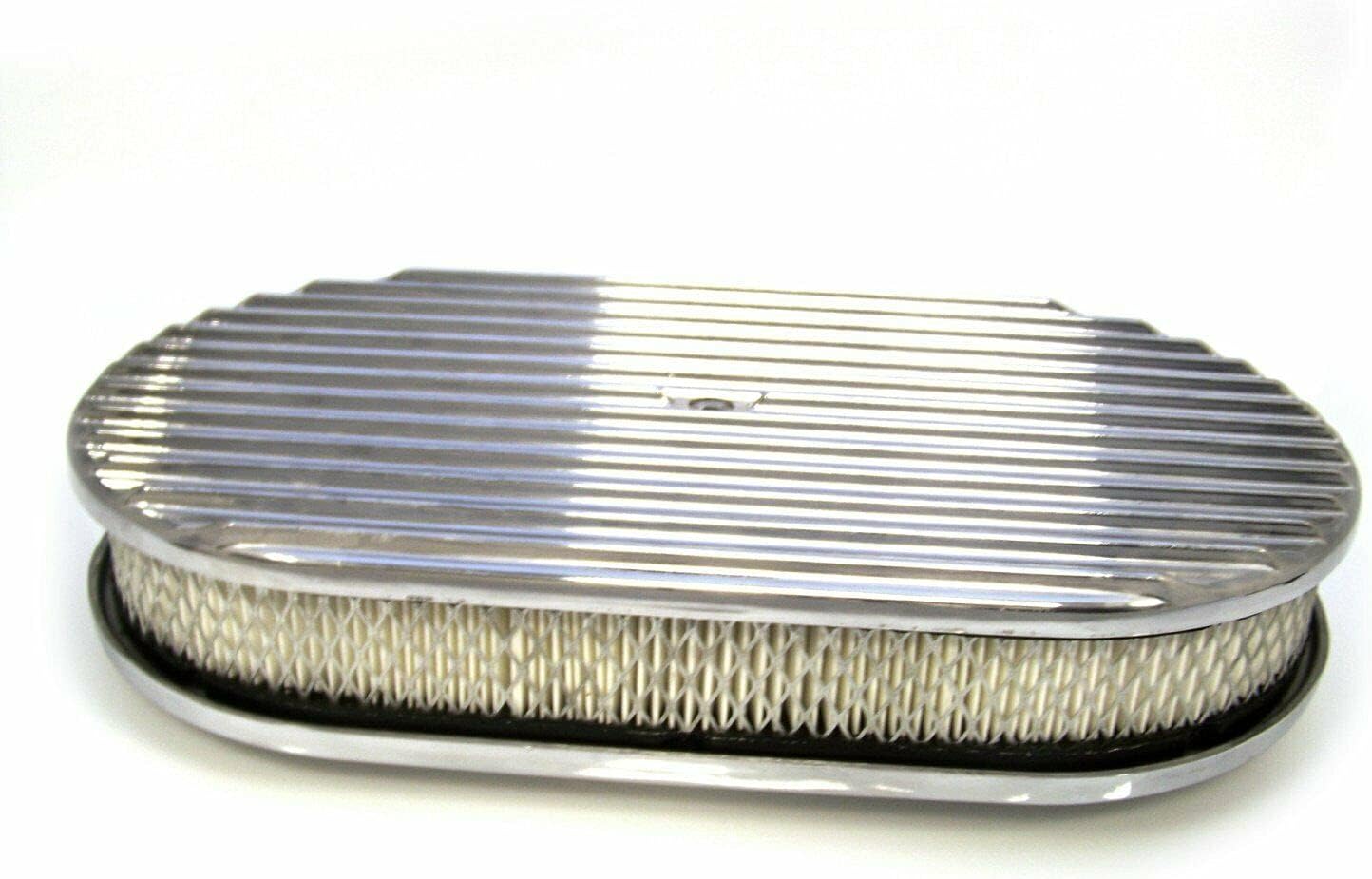 15" Oval Full Finned Air Cleaner With Element - VPAA151 street custom,Strict QC & Fitment Tested