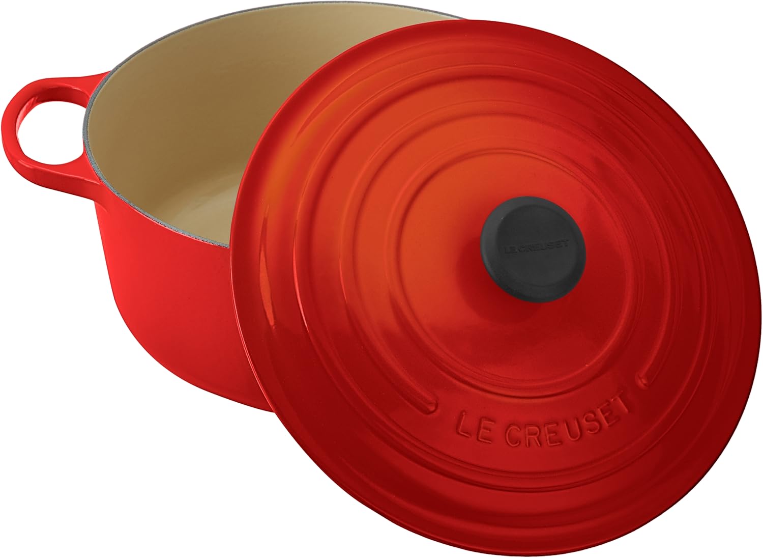 Le Creuset Enameled Cast Iron Signature Round Dutch Oven, 7.25 qt., Flame