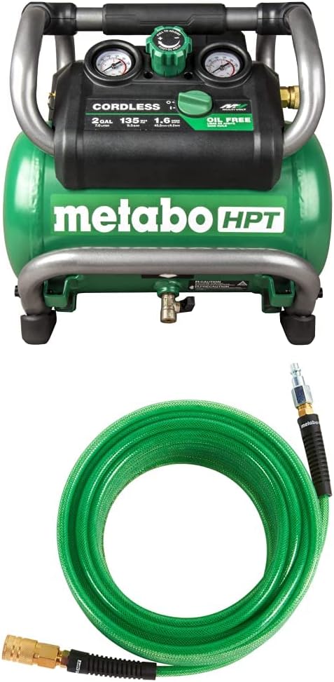 Metabo HPT 36V MultiVolt Cordless Air Compressor | Tool Only, No Battery | Brushless Motor | 135 Max PSI | 2-Gallon Capacity | 27.3 Lbs. | Optional AC Adapter | EC36DAQ4