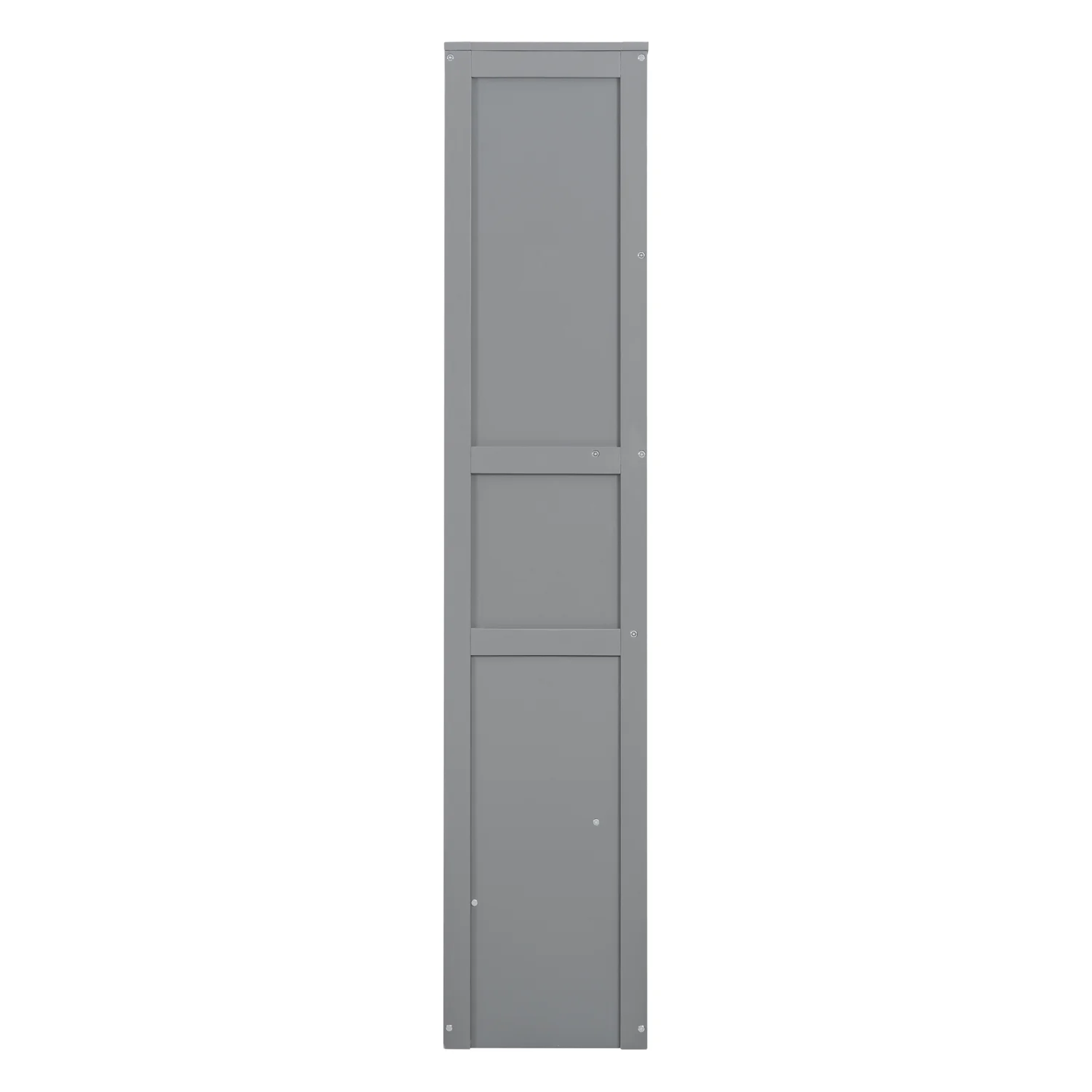 Churanty Queen Size Murphy Bed with Shelves, Foldable Wall Bedframe w/Flexible Slats Support, Space-Saving Design, Can Be Folded Into Cabinet, Gray