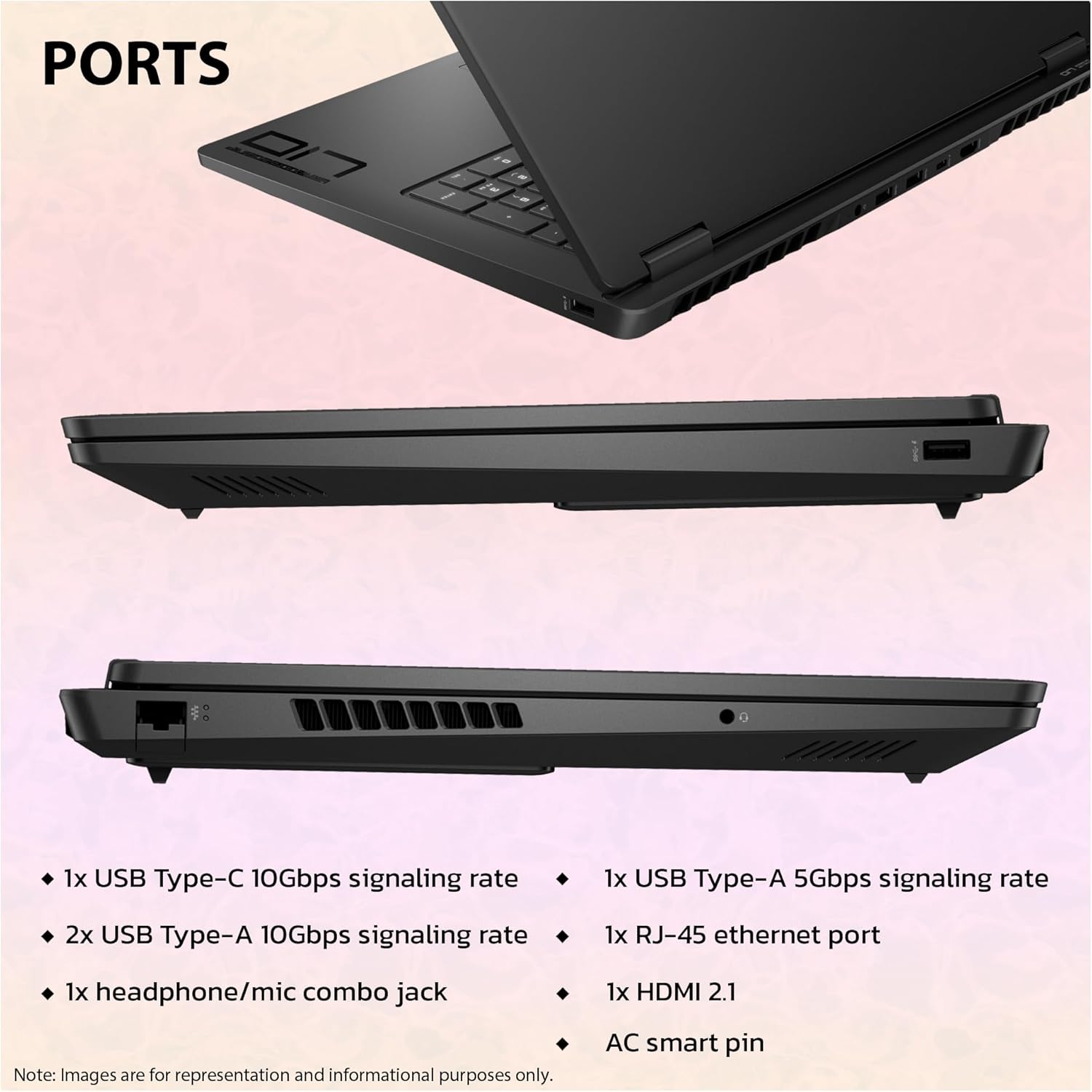 HP OMEN Gaming Laptop, AMD Ryzen 7 8845HS, 64 GB DDR5 Ram, 2 TB PCIe SSD, 17.3"" QHD (2560x1440), Nvidia Geforce RTX 4070, W11 Home, Black