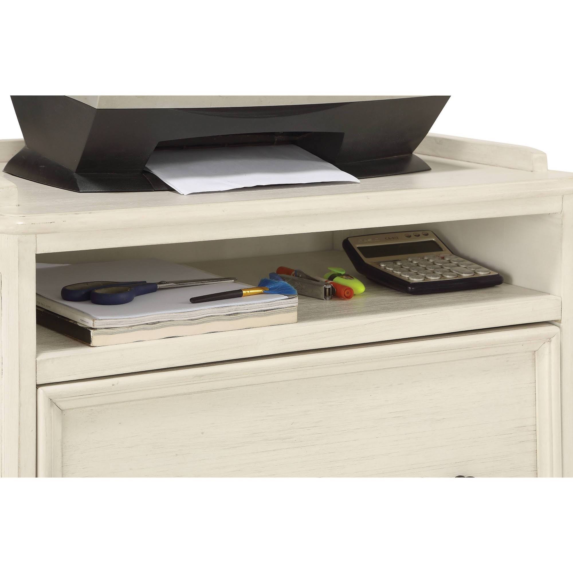 Osp Home Furnishings Country Lane File Cabinet in Antique White KD