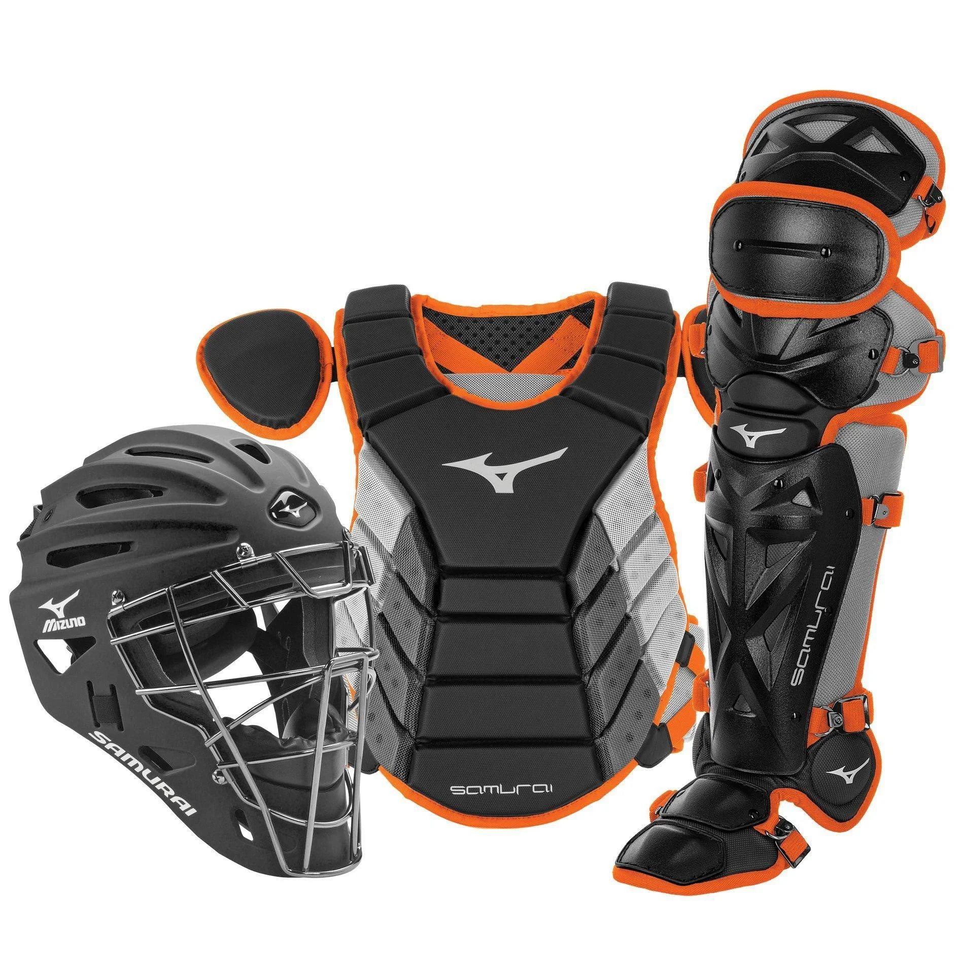 Mizuno Intermediate Samurai Catcher&s Set Black/Orange