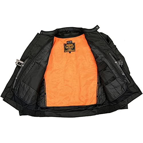 Milwaukee Leather Men's Armored Textile Motorcycle Rider Jacket-Year Round Wear