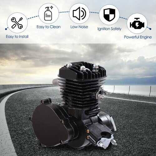 2-Stroke Upgraded 80 CC Bicycle Gasoline Engine Motor Kit-Black