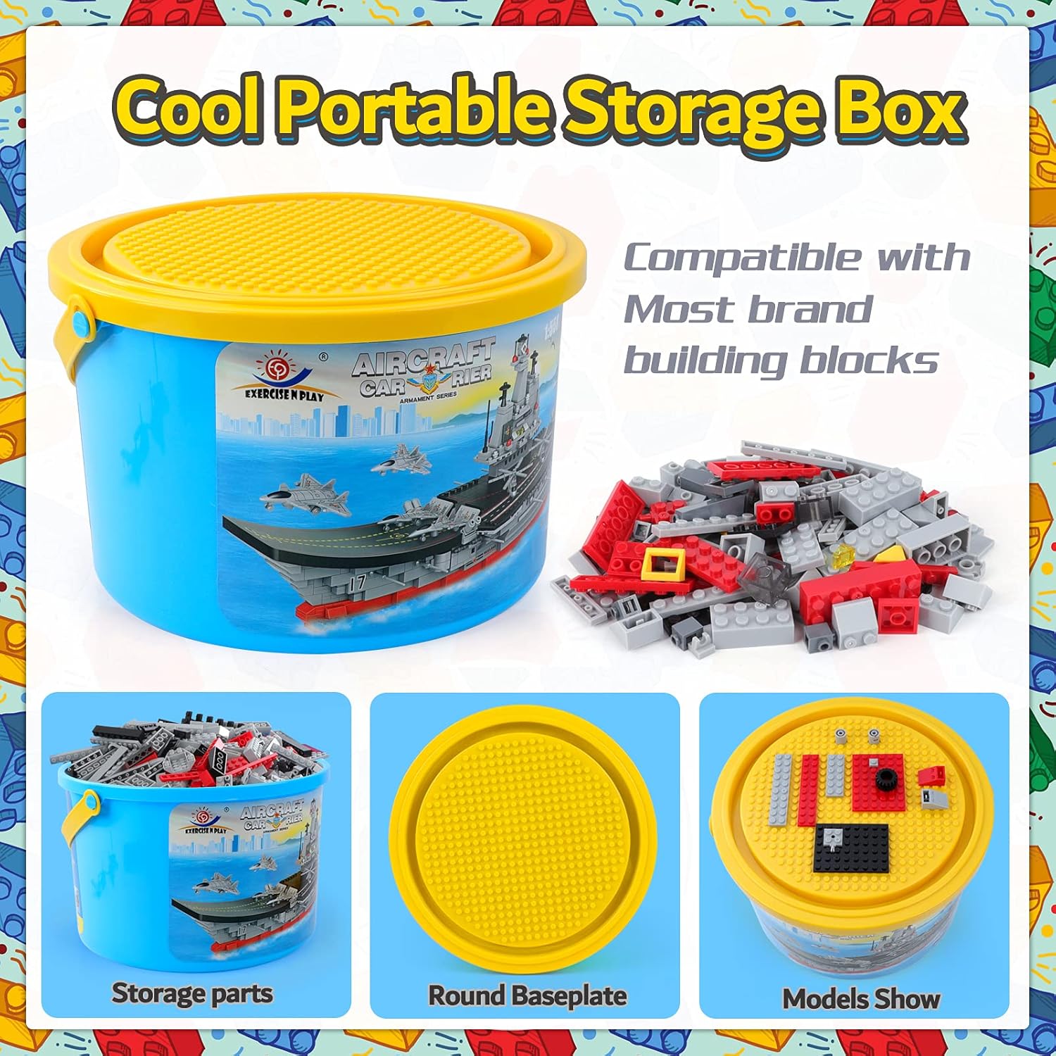 Military Aircraft Carrier Toy Building Blocks Set, 1131 Pieces Army Battleship Aircraft Boat Building Toy with Army Helicopter, Present Gift for Kids Boys Girls 6-12