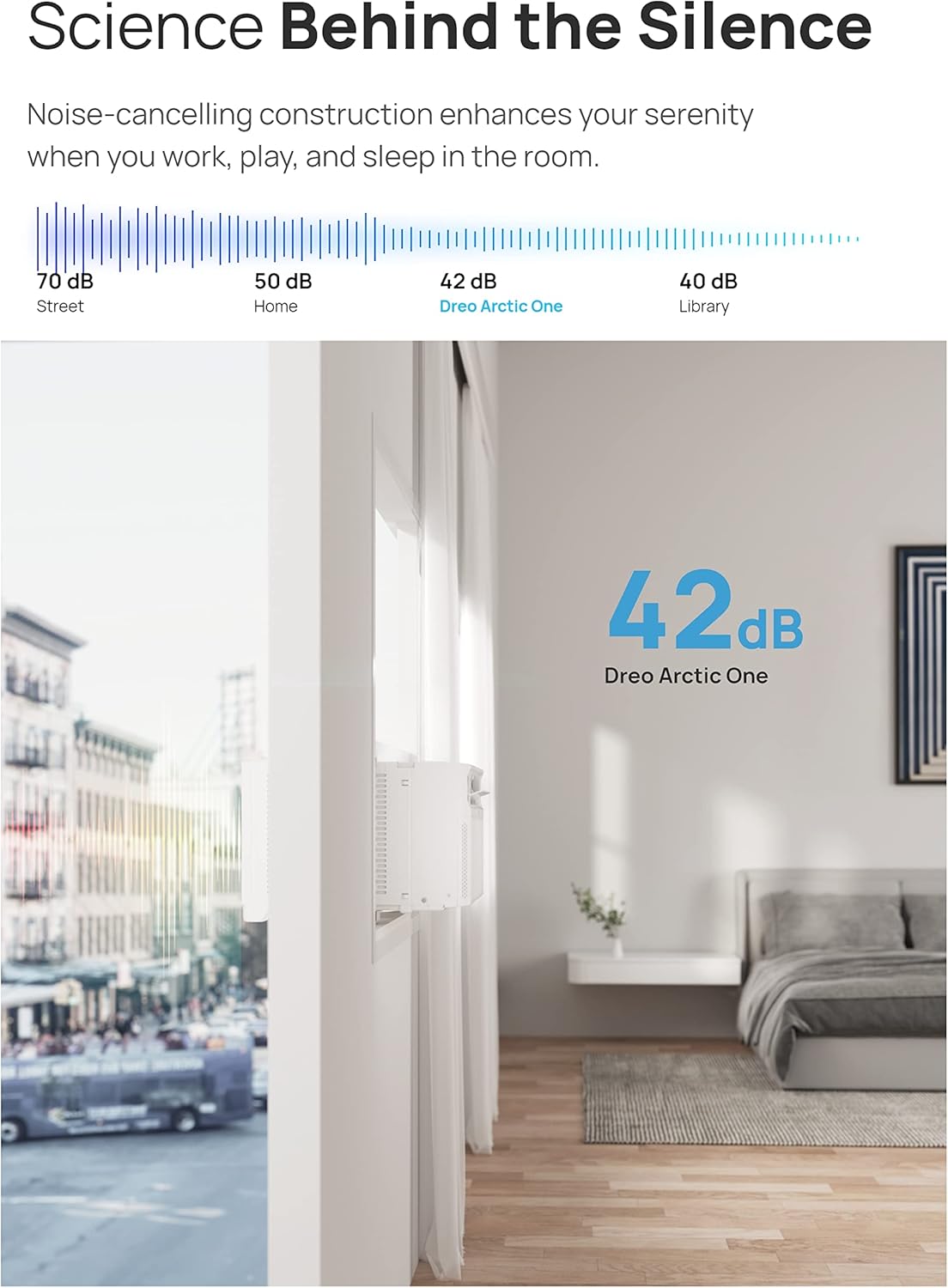 Dreo Inverter Window Air Conditioner, 7500 BTU AC Unit for Room Bedroom, Easy Installation, 42 db Ultra Quiet, ENERGY STAR Certified, 35% Energy Savings, Cools Up to 300 sq ft,White,DR-HAC002 G