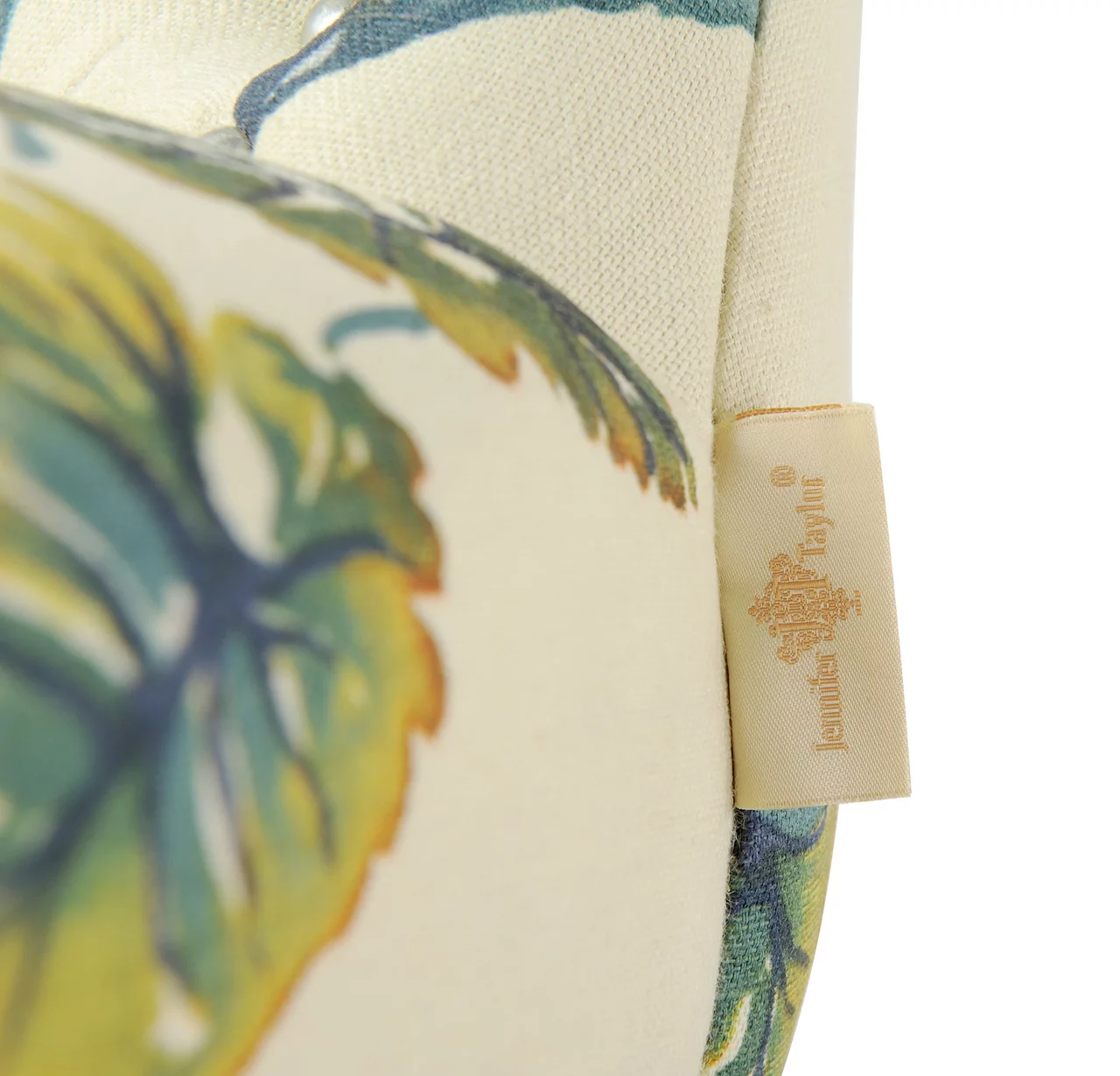 Paradise Upholstered Accent Chair Off White Floral Fabric
