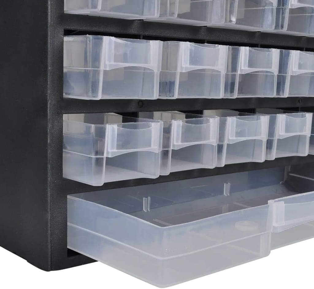 INLIFE 41-Drawer Plastic Storage Hardware and Craft Cabinet Tool Box 12.2x5.4x19.3