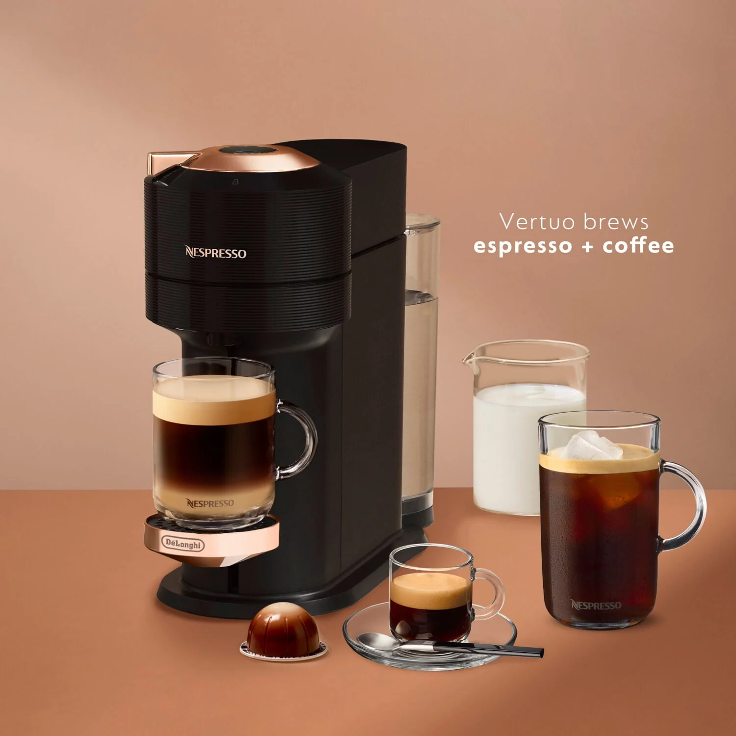 Nespresso Vertuo Next Coffee and Espresso Maker by DeLonghi, Dark Gray