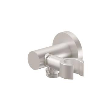 California Faucets SH-25S-65-MBLK Decorative Supply Elbow with Swivel Hand Shower Holder-Round Base - Matte Black