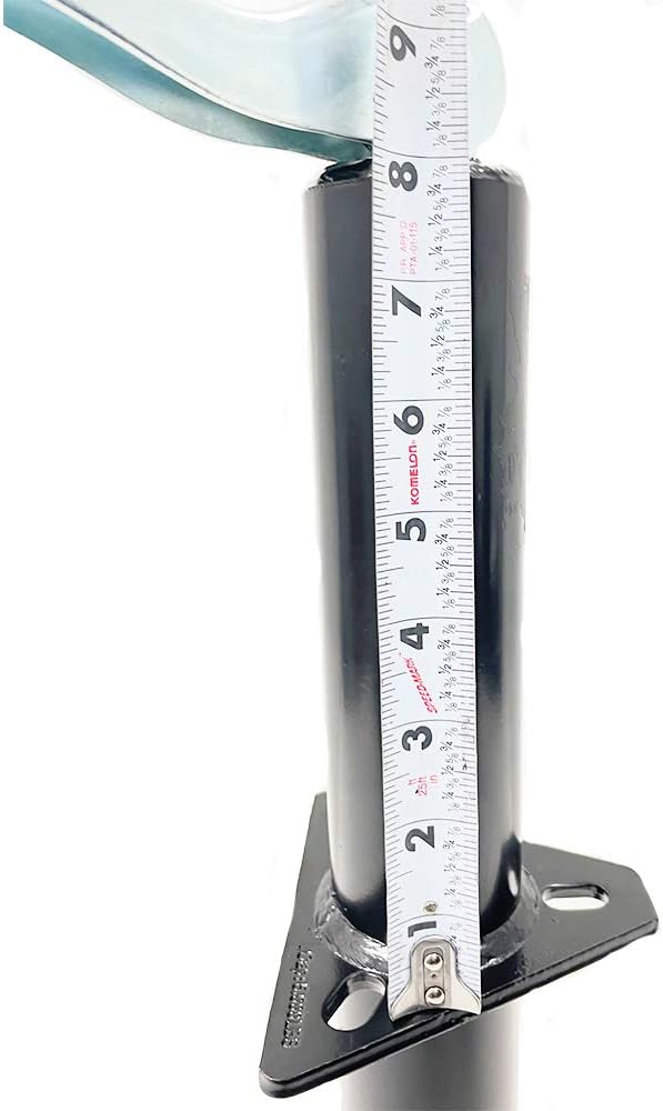 Southwest Wheel 5,000 lbs top Wind A-Frame Trailer Jack w/Zinc Round Tube Foot Plate Pack of 2