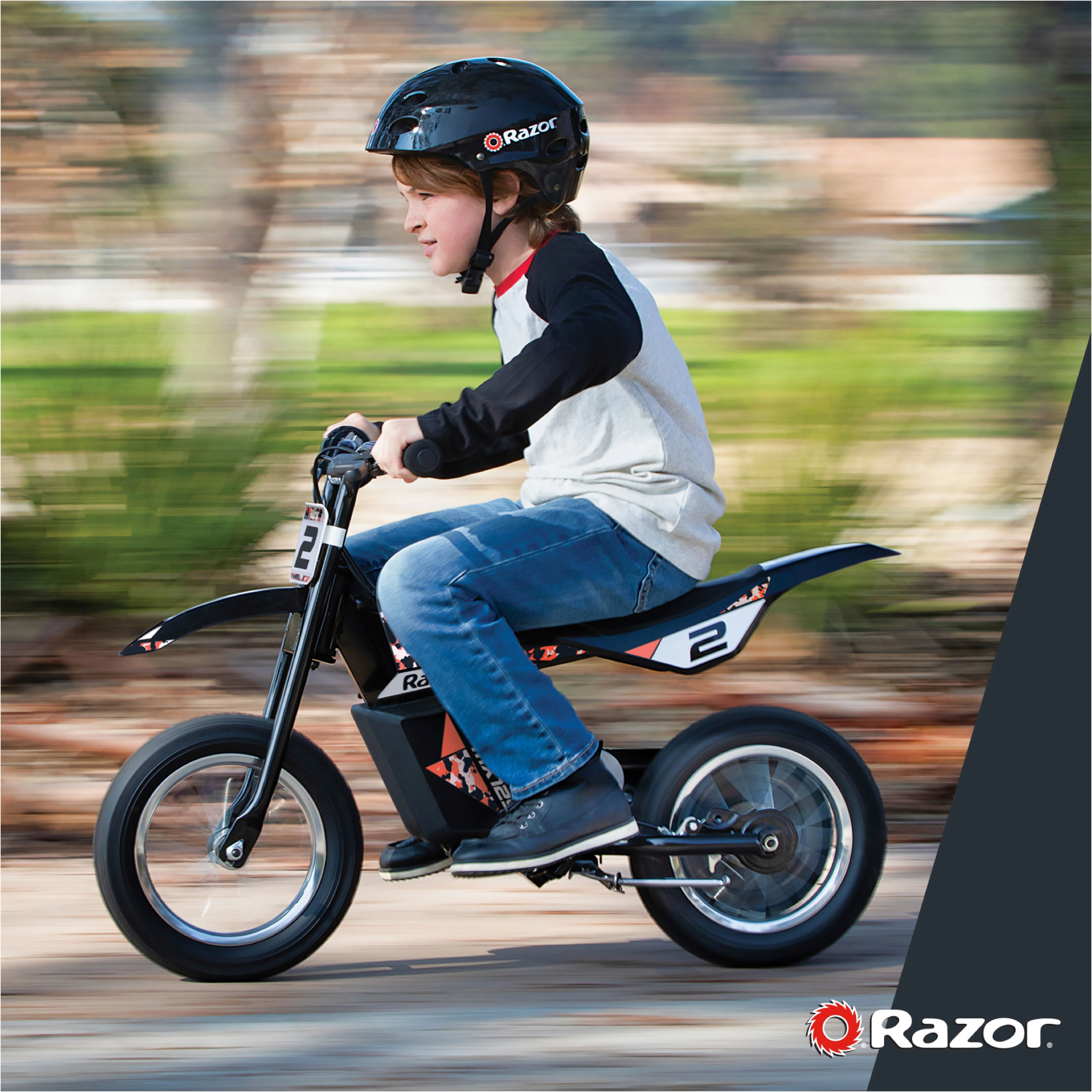 Razor Miniature Dirt Rocket MX125 Electric-Powered Dirt Bike - Black with Decal Included, Recommended For Kids 7+ Between 40 and 80 lbs