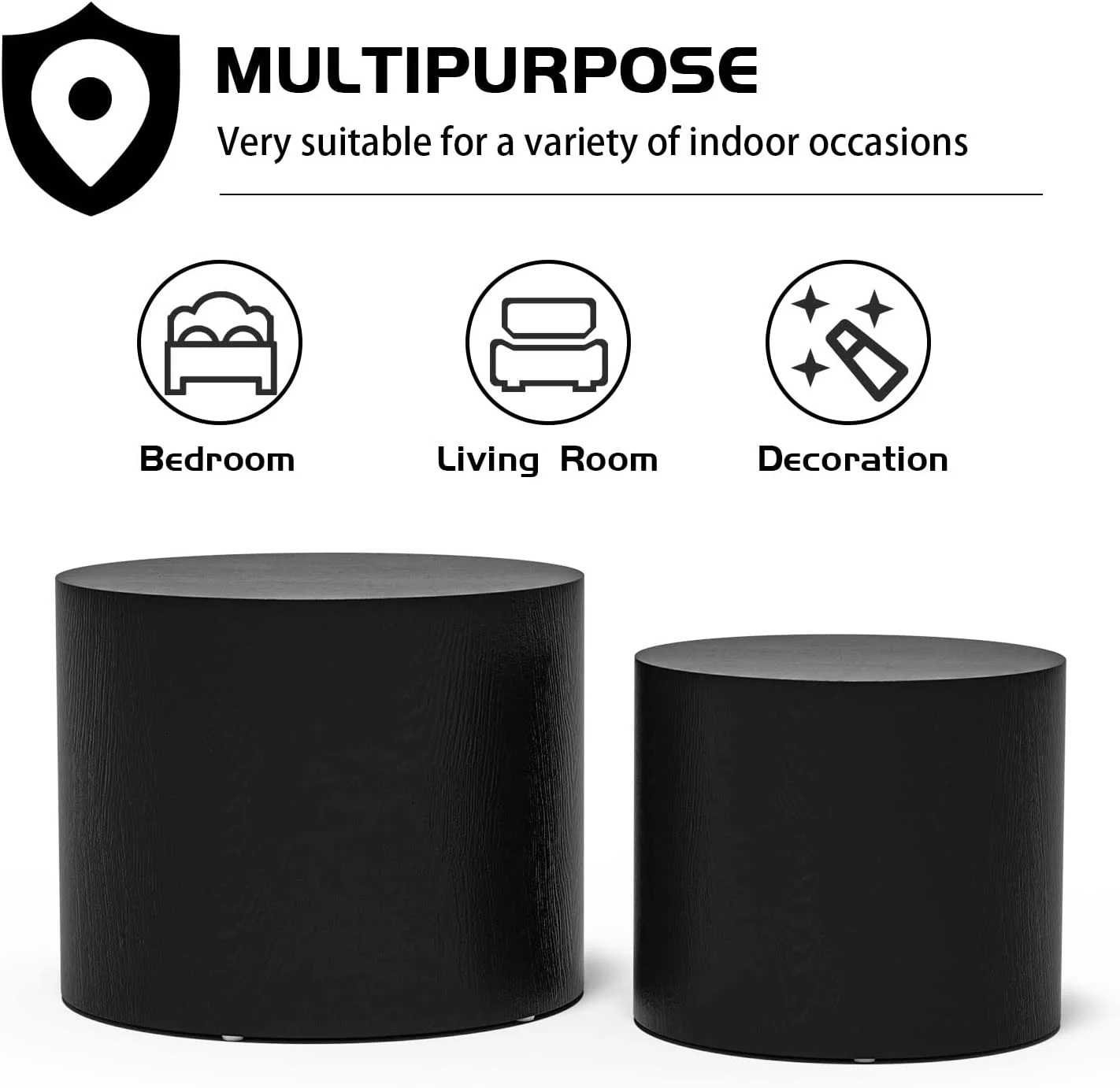 Williamspace Coffee Table Set of 2, Square Wood Modern Rustic Coffe Table for Living Room,Farmhouse Wash Coffee Table,Coffee Table for Living Room Accent End Side Table
