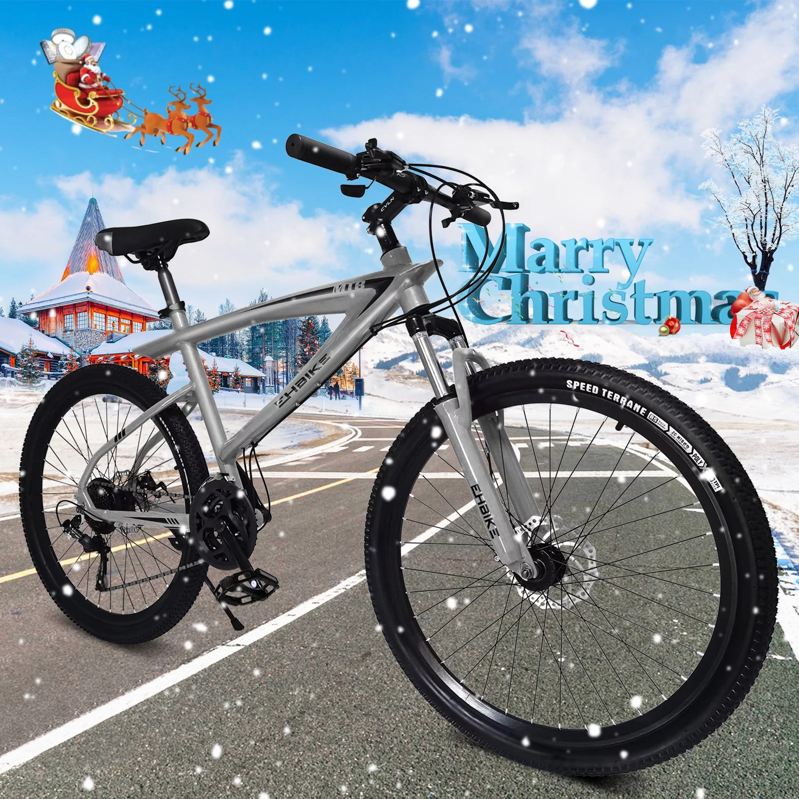 Guzom Adult Mountain Bikes- Mountain Bike 26-inch Outdoor Sports, 21-Speed , Suitable for Men and Women